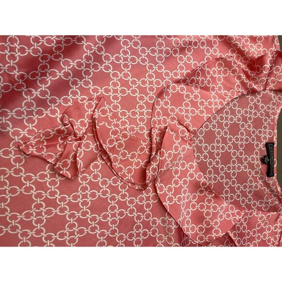 3 for $25-Elementz Ruffled Neckline Short Sleeve Top Size 1X NWT Salmon - Picture 7 of 9